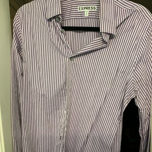 Lavender and Dark purple striped Express shirt